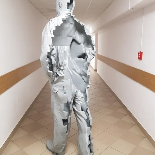 Tył drugiej figury wydrukowanej w 3D dla projektu „Aleja Wschodzącego Słońca”.